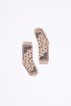 Calcetines bandana Presley - Beige crema negro - Unisex