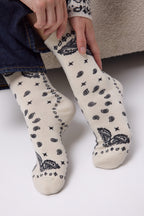 Chaussettes Bandana Presley - Blanc Noir - Mixte