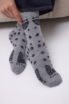 Chaussettes Bandana Presley - Grey Noir - Mixte