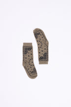 Chaussettes Bandana Presley - Khaki Chine Noir - Mixte