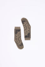 Calzini Bandana Presley - Khaki Chiné Nero - Unisex - 100% Cashmere