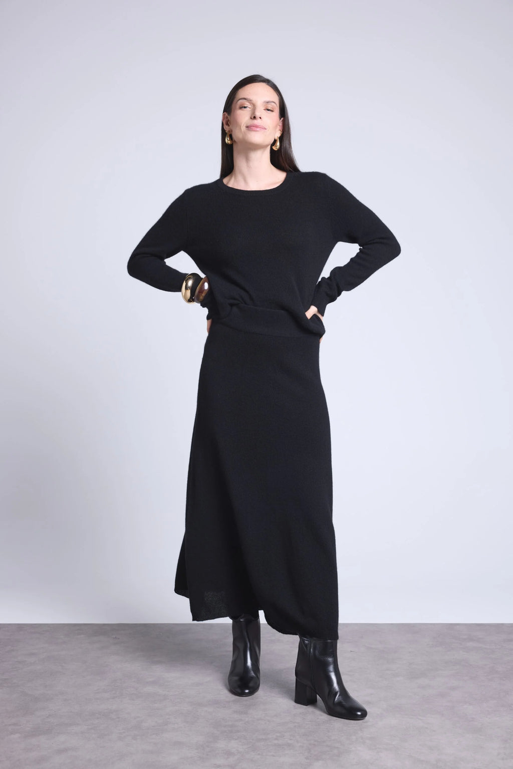 Falda Larga Sofia - Negro - Mujer
