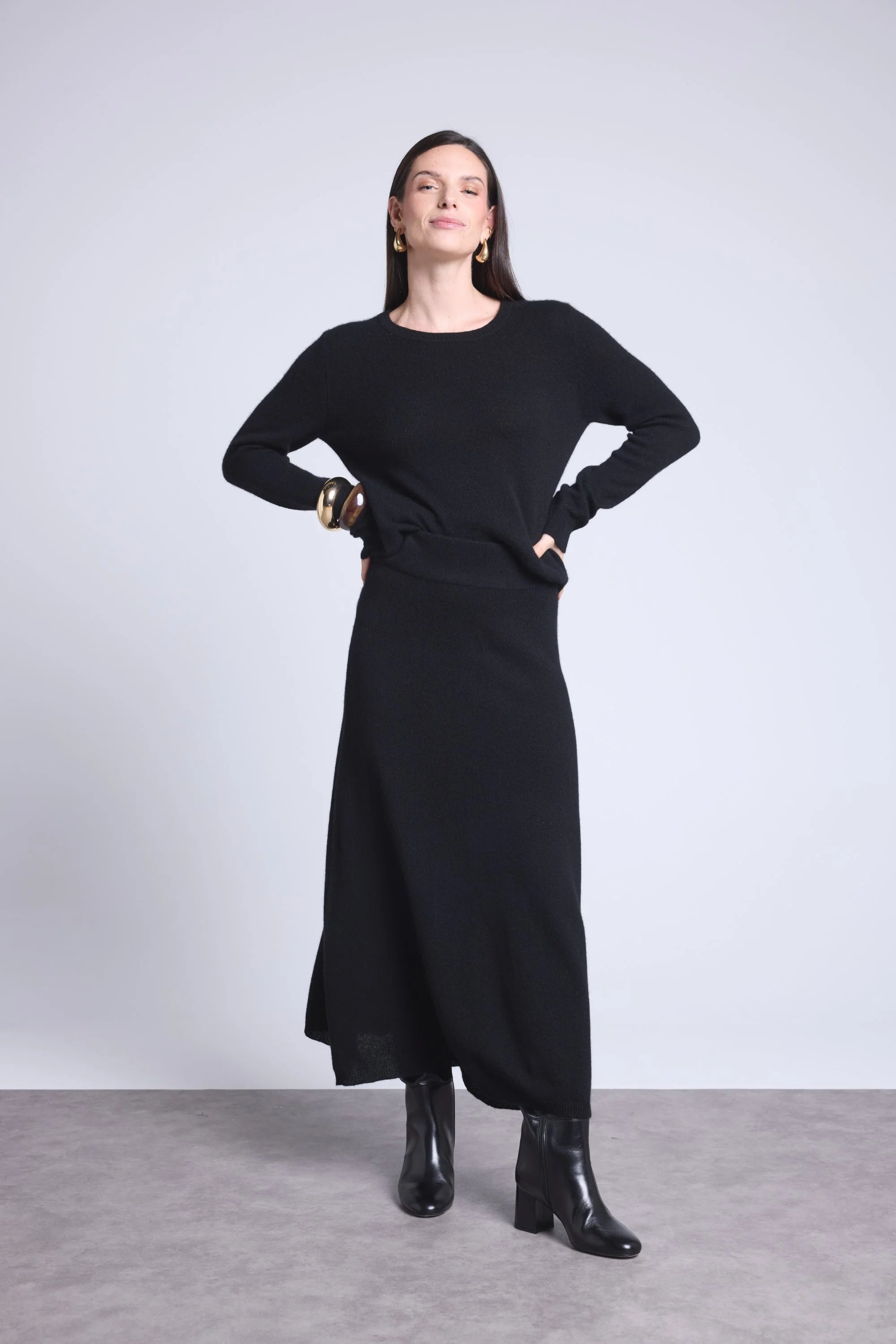 Falda Larga Sofia - Negro - Mujer