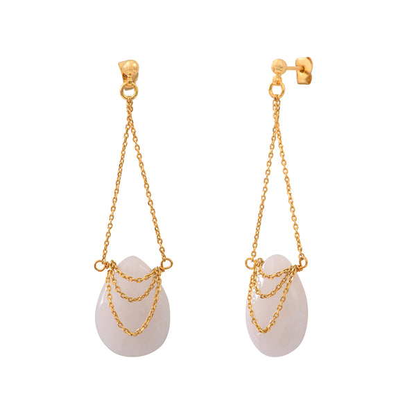 Solange Rose Quartz Earrings