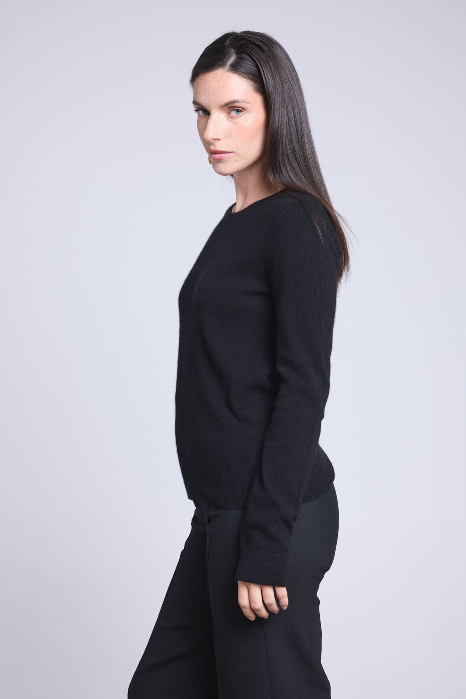 Jersey de cuello redondo con estrellas en los codos Sonia - Negro lúrex multicolor - Unisex