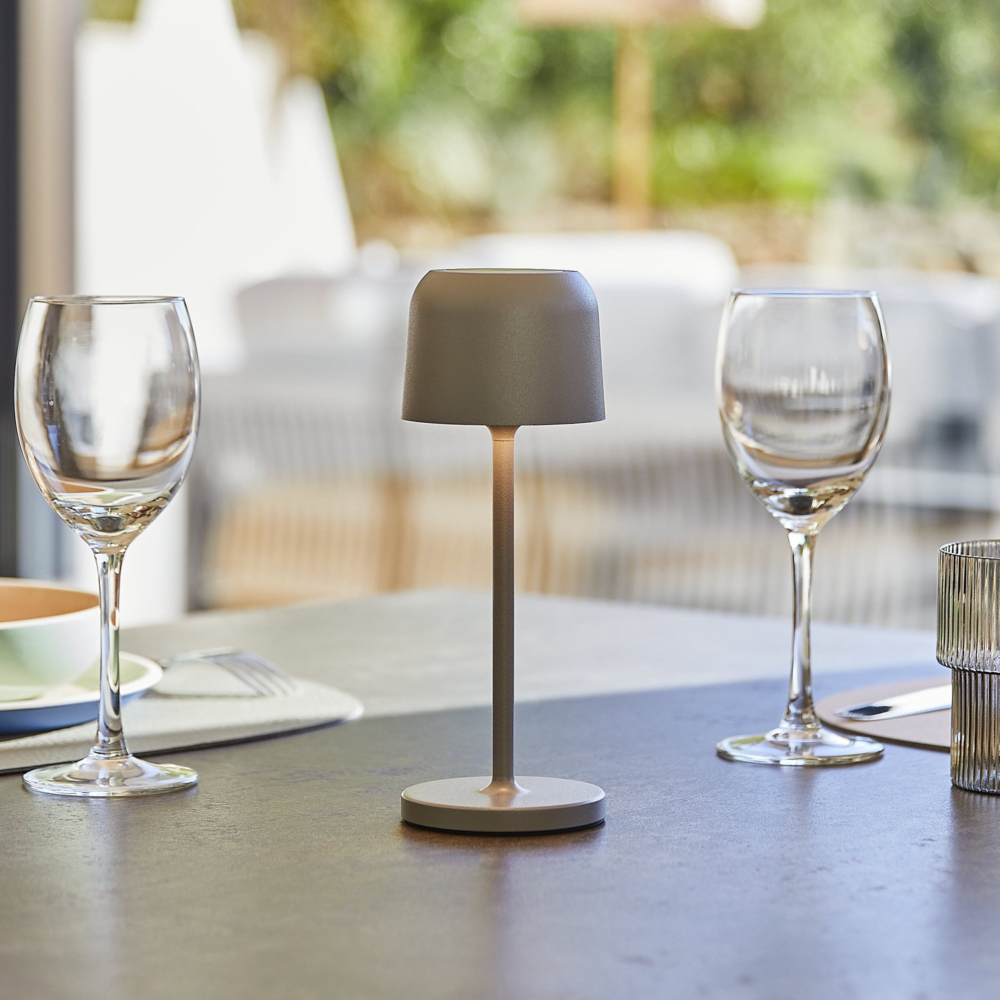 Sophia - Wireless Table Lamp - Steel - Gray