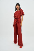 Chemise Camila Jcq Mini Flor Teja