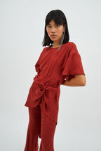 Chemise Camila Jcq Mini Flor Teja