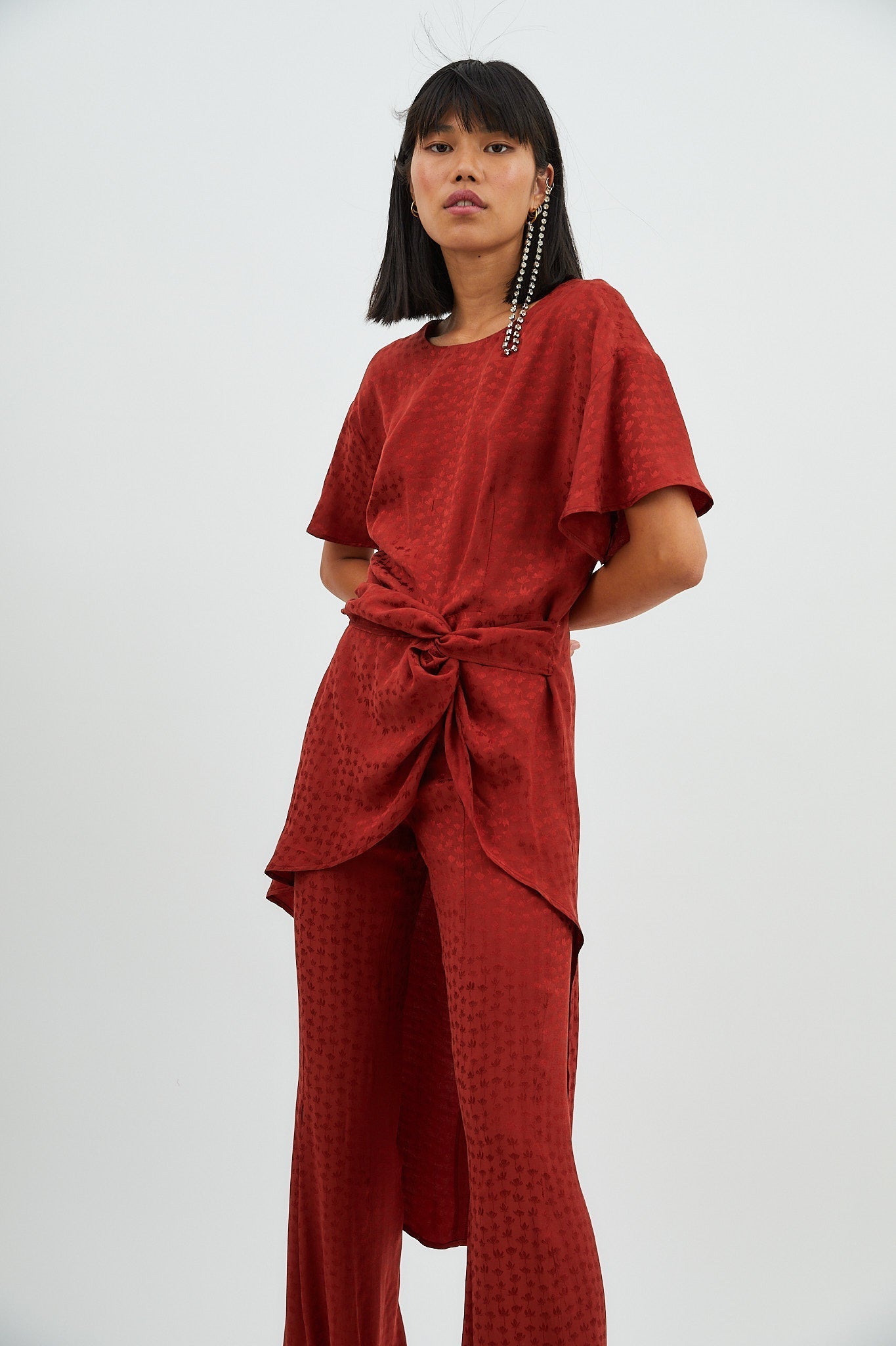 Chemise Camila Jcq Mini Flor Teja