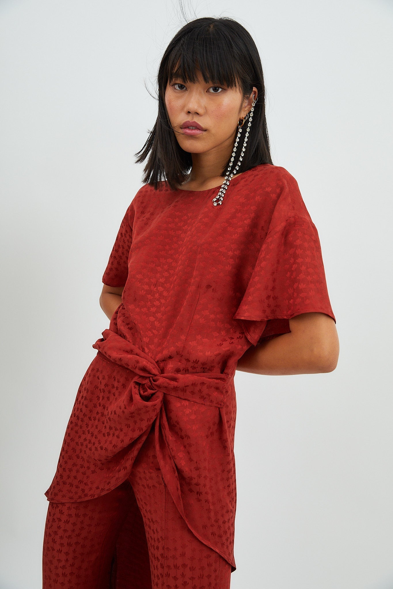 Chemise Camila Jcq Mini Flor Teja