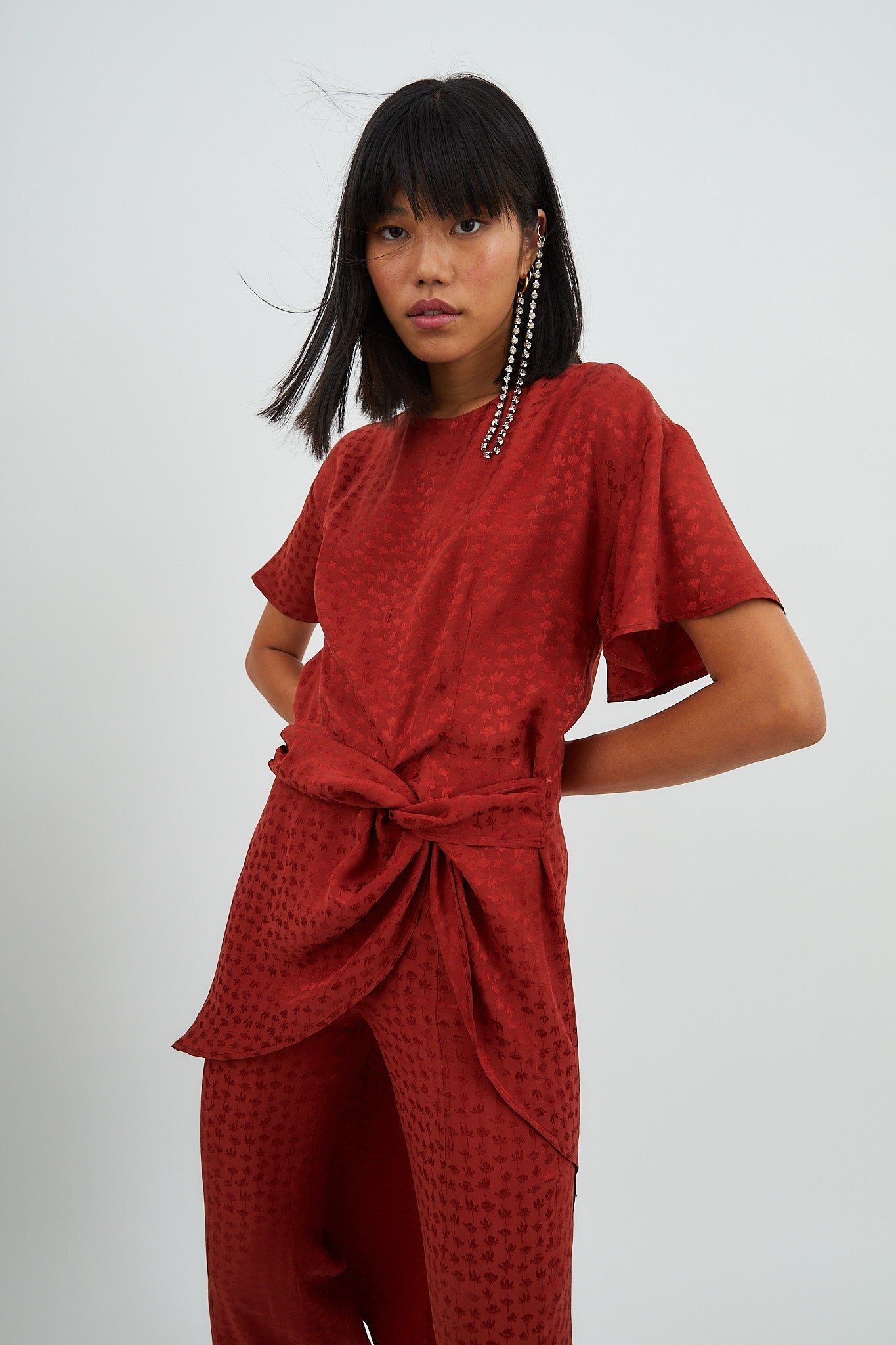 Chemise Camila Jcq Mini Flor Teja