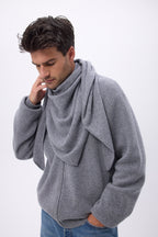 Bufanda Bandana Oversize Triangular Lisa Bandana Sora - Gris Oscuro - Hombre