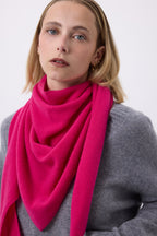 Oversize Trekantet Ensfarvet Bandanatørklæde Bandana Sora - Fuksia - Dame