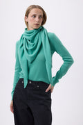 Oversized Plain Triangle Bandana Scarf Sora - Pastel Green - Women