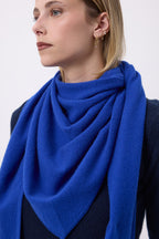 Oversize-Dreieckstuch-Bandanaschal Unifarben Bandana Sora – Königsblau – Damen