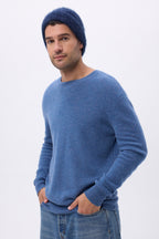 Czapka beanie – Czesany kaszmir Soren – Granatowa – Unisex