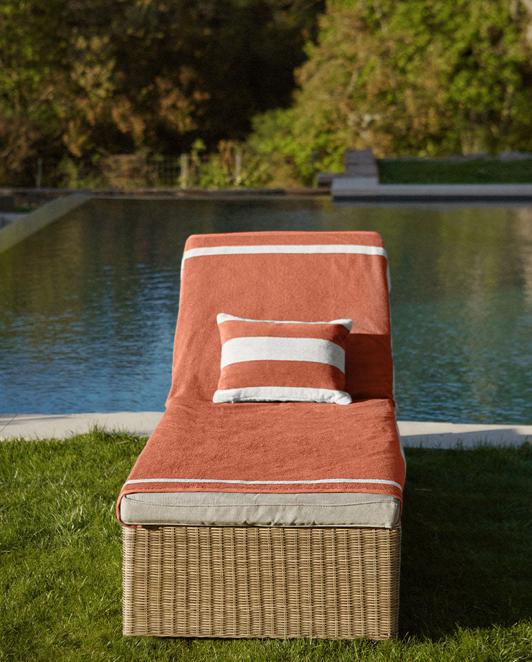 Plain Beach Towel 90X200 cm - Rust / Cream