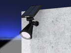 Set of 2 solar spotlights 2in1 projectors to stick or fix powerful dimmable white LED lighting SPIKY H42cm - REDDECO.com