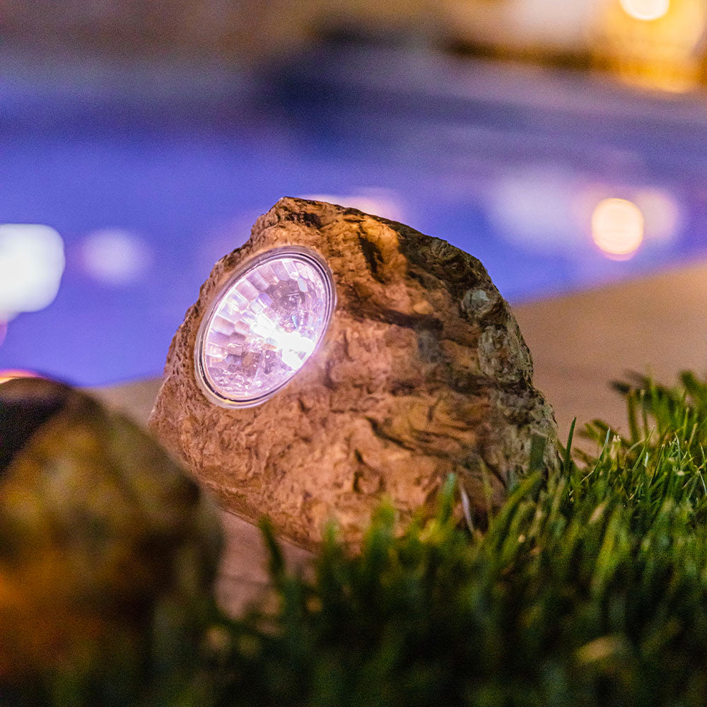 Rocky Brown - Solar Light Decoration - Plastic - Brown