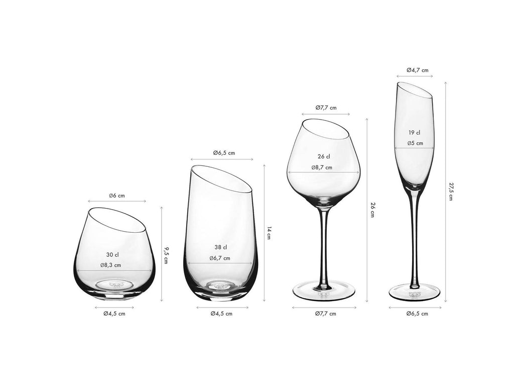 Nude - Set med 24 glas - Sväva