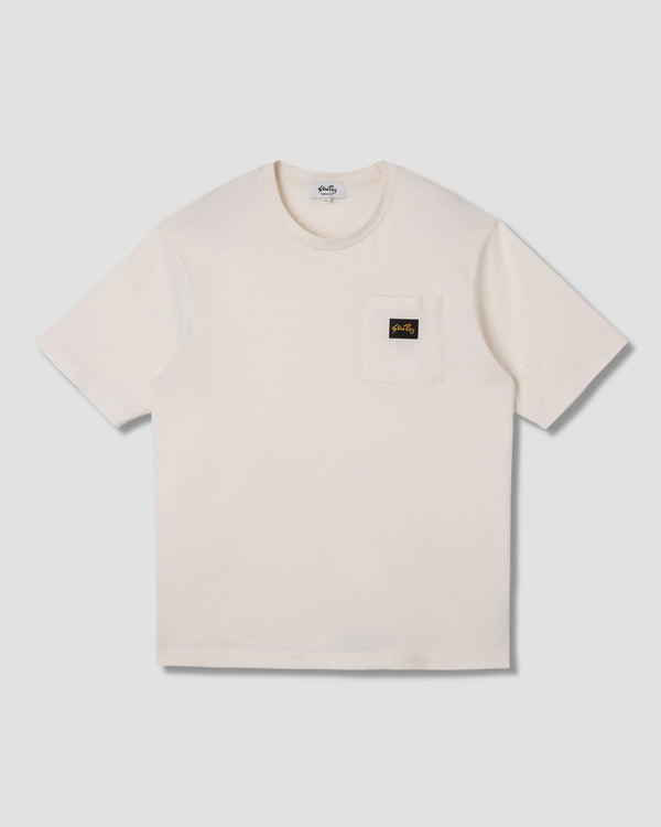 Camiseta con bolsillo de parche - Blanca