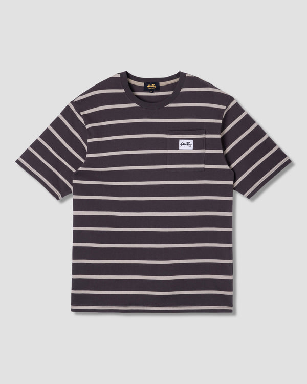 T-Shirt Stripe - Raven/Eucalyptus