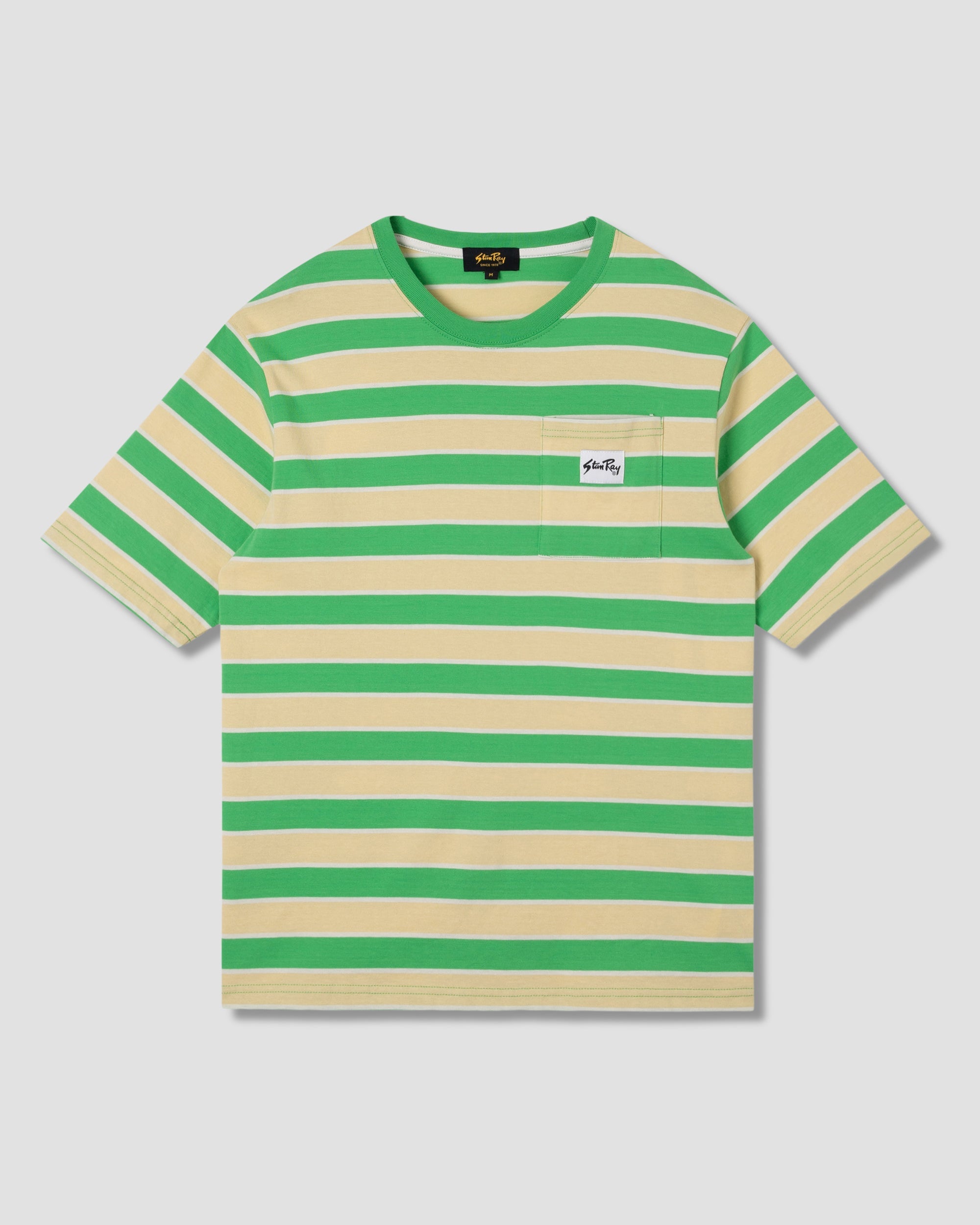 Stripe Tee - Island Green / Sunlight