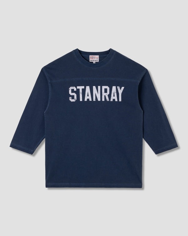 T-Shirt 3/4 Football - Navy W/Print