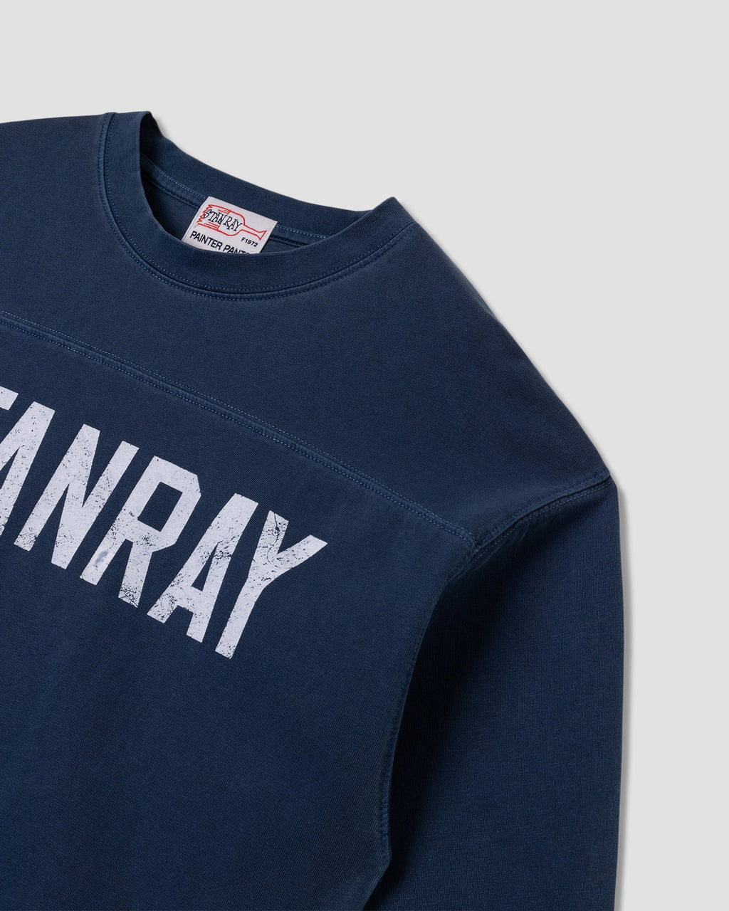 3/4 Football Tee - Navy W/Print