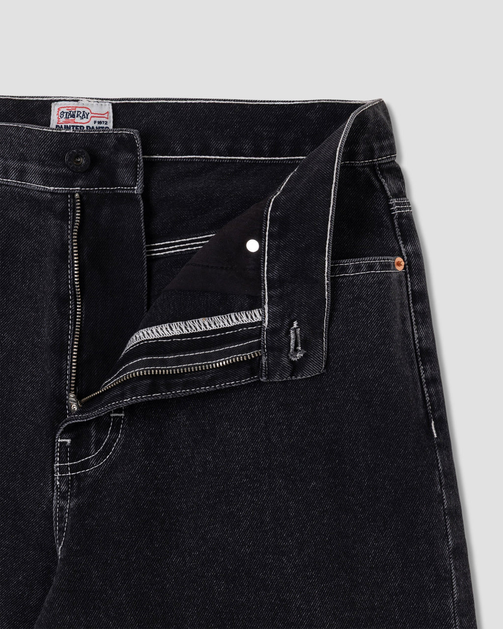 Wide 5 Short - Washed Black Denim