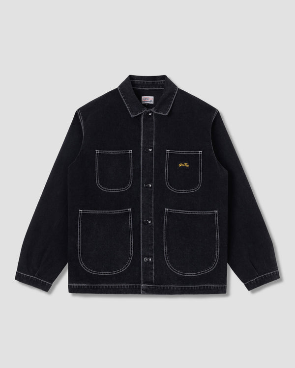 Chaqueta Coverall - Washed Black Denim