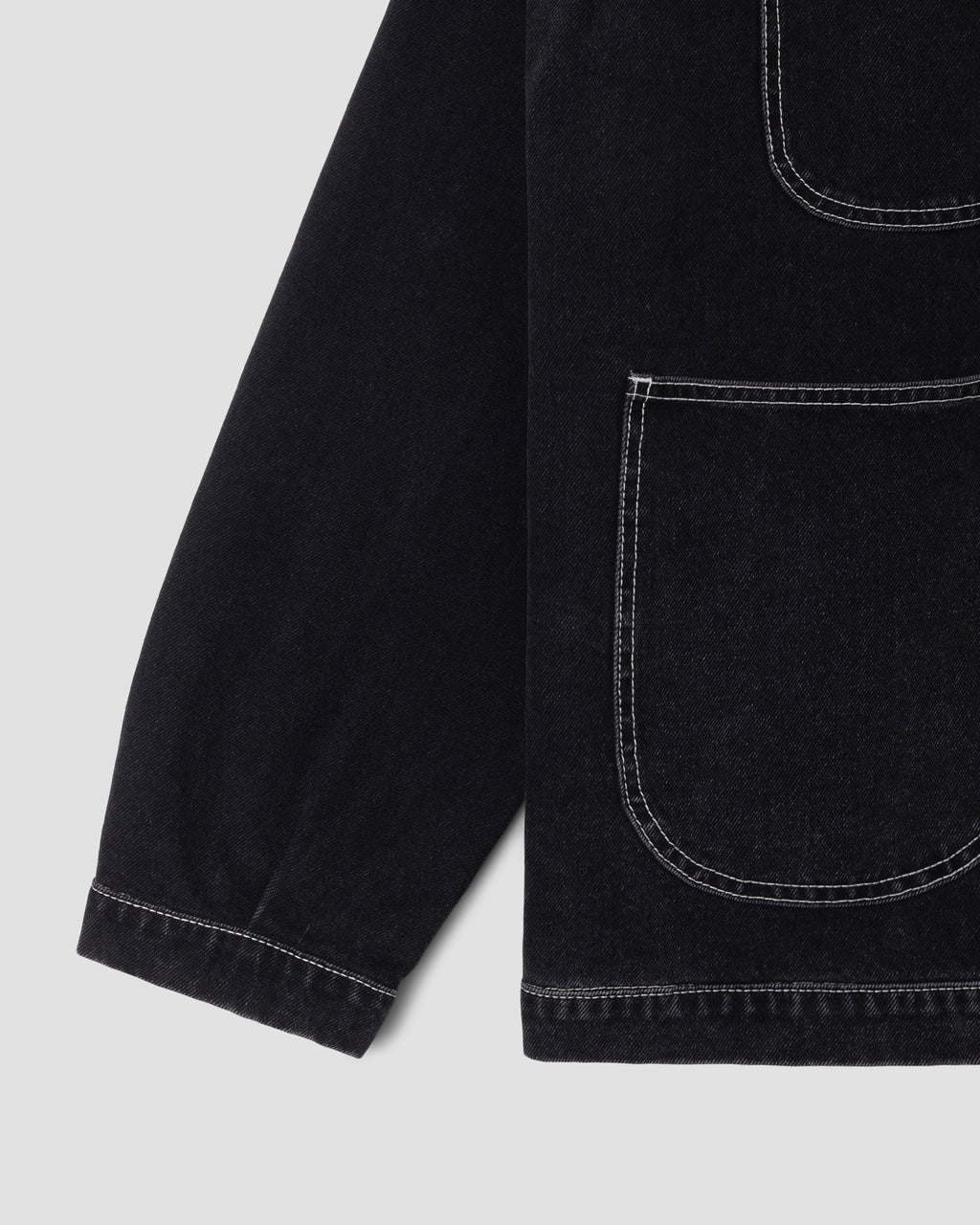 Coverall Jacket - Washed Black Denim