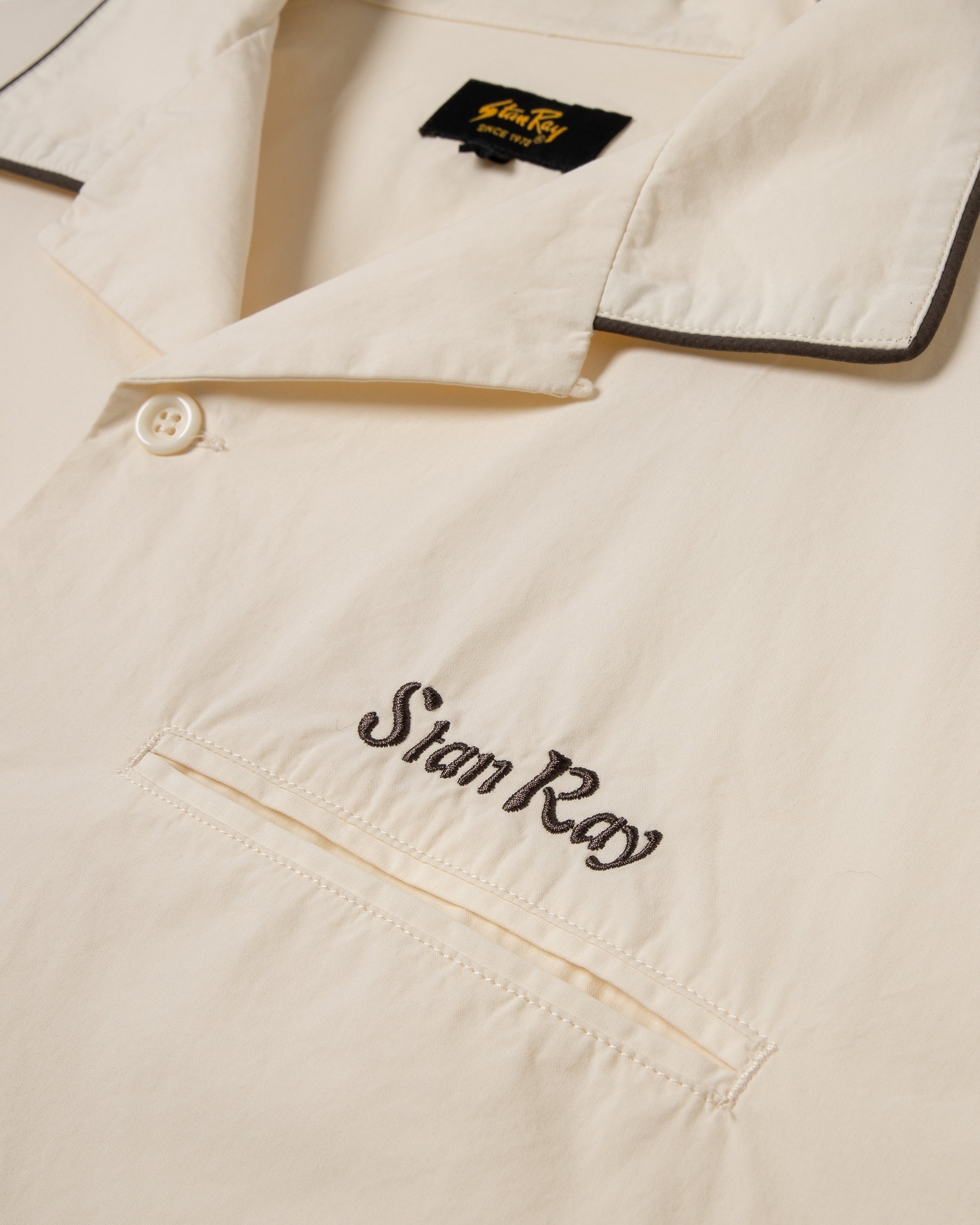 Bowling Shirt - Natural / Matt Black