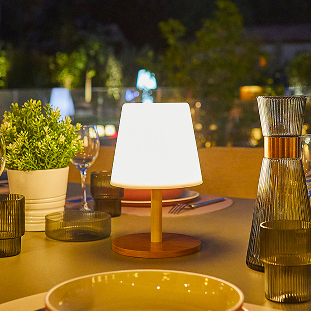 Wood - Lampe De Table Solaire - Bois - Bois