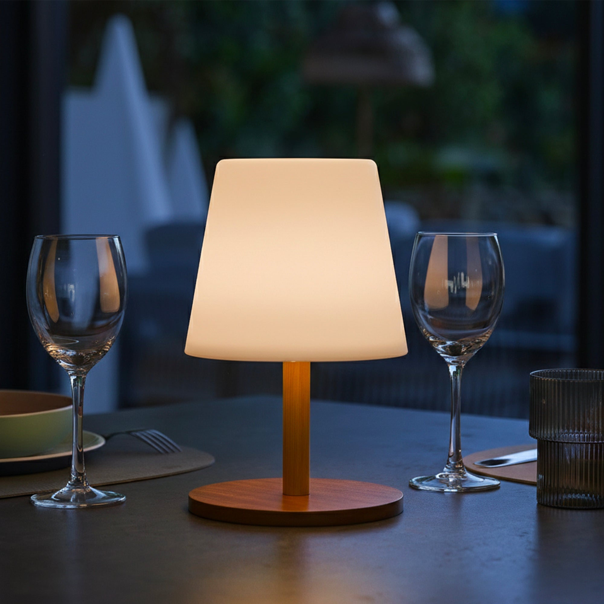 Wood - Lampe De Table Solaire - Bois - Bois