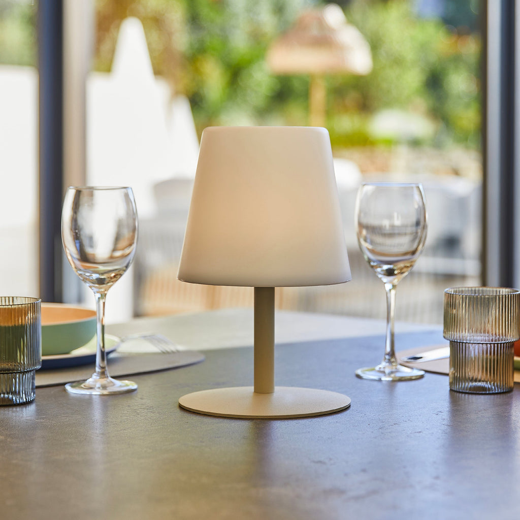 Standy Mini - Lámpara de mesa inalámbrica - Acero - Crema