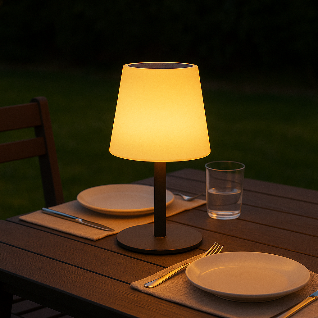 Standy Tiny - Lámpara de mesa solar - Acero - Gris
