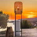 Stanley - Wireless Floor Lamp - Polyrattan - Gray