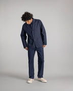 Chaqueta tipo overol - Popelina Azul Marino