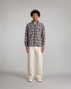 Camisa con cremallera - Cuadros rosa/verde azulado