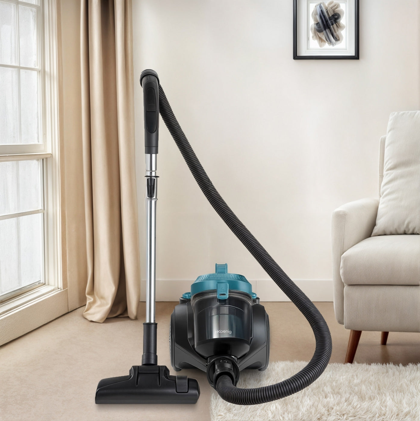 Aspirateur Sans Sac Compact - Bleu