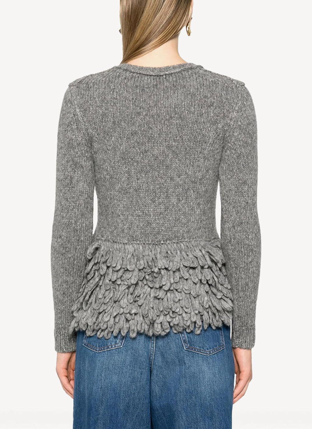 Crew Neck Jumper - Grey - Women