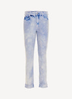 Logo Story On Ice Dye Trousers - Blue Ice Dye - Women