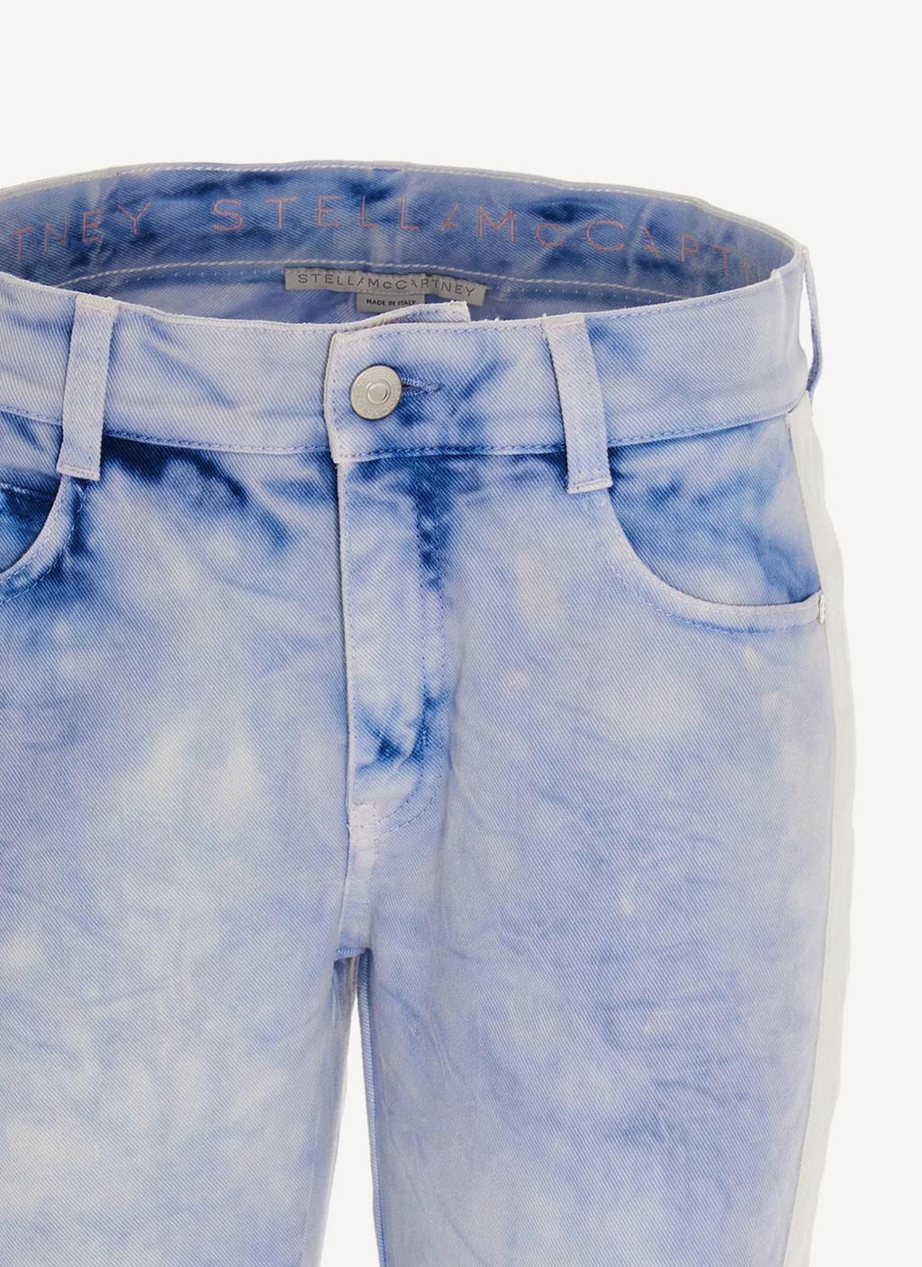 Logo Story On Ice Dye Trousers - Blue Ice Dye - Women