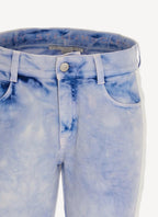 Logo Story On Ice Dye Trousers - Blue Ice Dye - Women