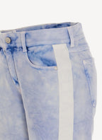 Logo Story On Ice Dye Trousers - Blue Ice Dye - Women