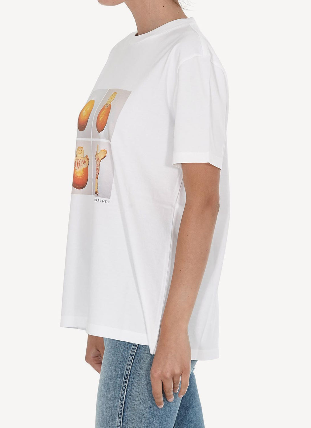 Stella Mc Cartney - T-Shirt Man Tangerine - Pure White - Women