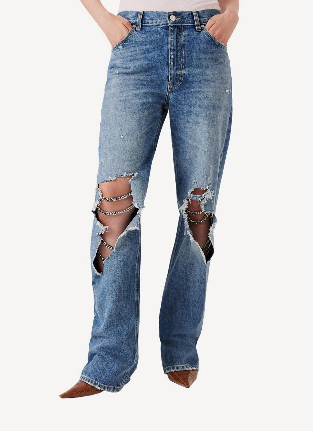 Denim Ripped An - City Blue - Femme