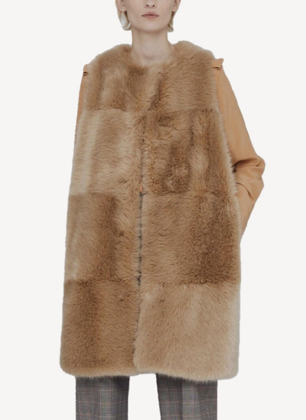 Dover Sleeveless Coat - Caramel - Femme
