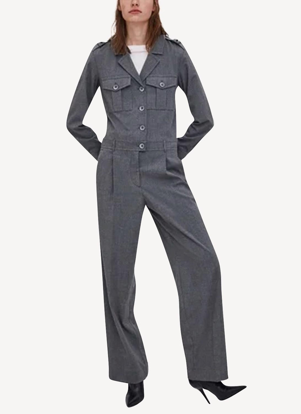 Hill Shirt - Light Grey Melange - Women